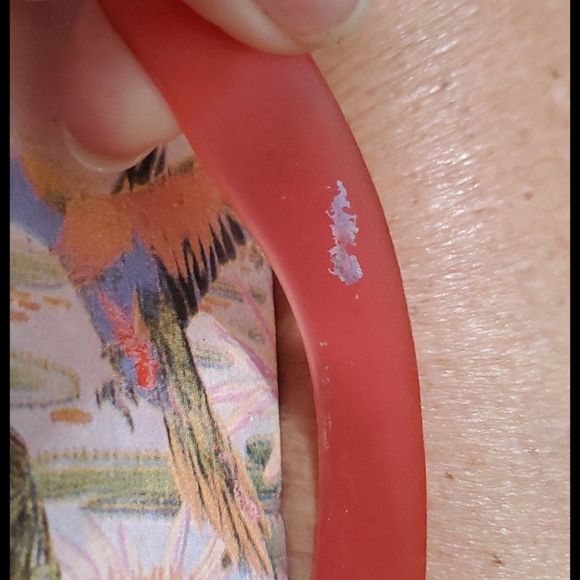 Multicolored scenic print flip flops zories slippahs Ladies sz.8 - Picture 5 of 5